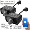 Luminea Home Control Doppelstecker:2er-Set Outdoor-WLAN-2-fach-Steckdosen Komp. Zu Alexa & Google Ass. 26