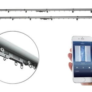 Carlo Milano Gardinen-Stange:2er-Set Teleskop-Gardinenstangen Elektr. Antrieb, WLAN&App, 172-306 Cm 21