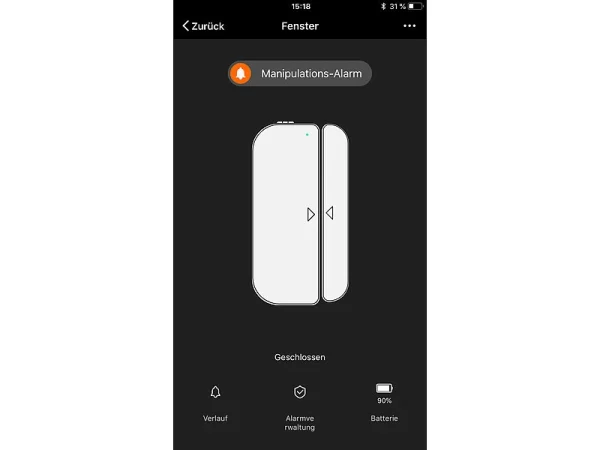 Luminea Home Control Türsensor:WLAN-Tür & Fensteralarm, Sicherung, Komp. Zu Alexa & Google Assistant 9