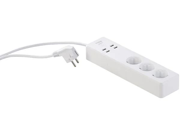 Luminea Home Control WLAN Steckerleiste:WLAN-Steckdosenleiste, 4x USB, Für Siri, Alexa & Google Assistant, 16A 6