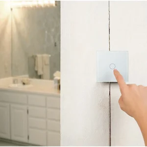 Luminea Home Control Wechselschalter:2er-Set Touch-WLAN-Lichtschalter, Für Siri, Alexa & Google Assistant 23