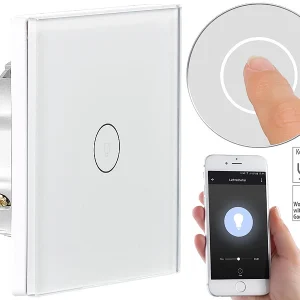 Luminea Home Control Wechselschalter:2er-Set Touch-WLAN-Lichtschalter, Für Siri, Alexa & Google Assistant 31