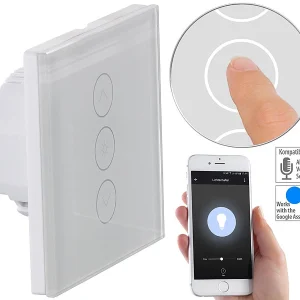 Luminea Home Control Smart Home Lichtschalter:2er-Set Touch-Lichtschalter & Dimmer, Für Alexa & Google Assistant 27