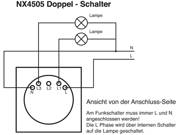 Luminea Home Control Touch Lichtschalter:2er-Set Touch-Doppel-Lichttaster, Komp. Zu Alexa & Google Assistant 6