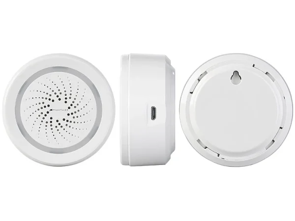 VisorTech WiFi Sirene:WLAN-Alarm-Sirene Mit App, Für Alexa, Siri & Google Assistant 6