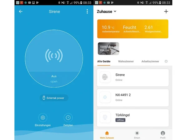 VisorTech Netzwerk Sirene:WLAN-Alarm-Sirene Mit App, Für Alexa, Versandrückläufer 4