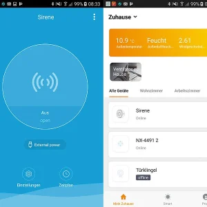 VisorTech Netzwerk Sirene:WLAN-Alarm-Sirene Mit App, Für Alexa, Versandrückläufer 15