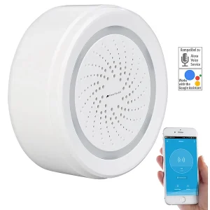 VisorTech Elesion Sirene:2er-Set Alarm-Sirene Mit WLAN & App, Komp. Zu Alexa & Google Assistant 37