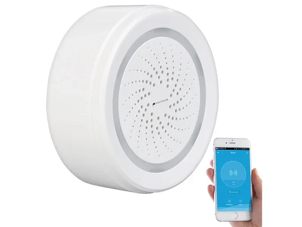 VisorTech Elesion Sirene:2er-Set Alarm-Sirene Mit WLAN & App, Komp. Zu Alexa & Google Assistant 14