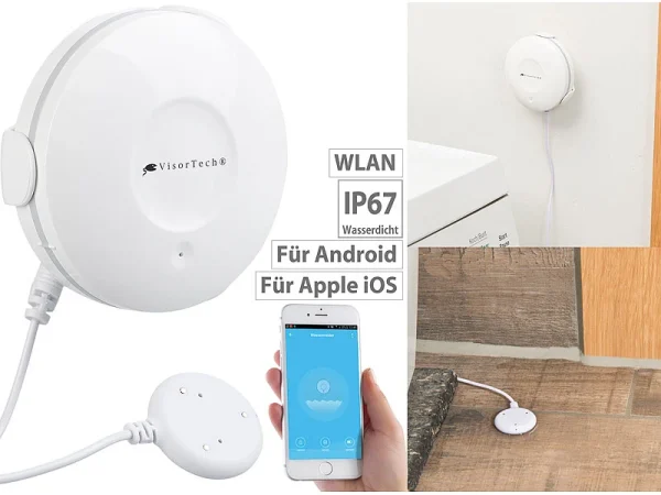 VisorTech WLAN-Wassermelder Mit Externem Sensor Versandrückläufer 1