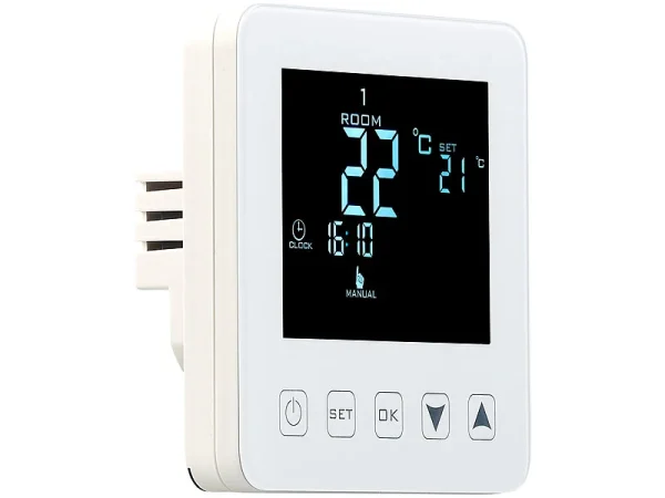 Revolt Heizungsthermostat Wand:Wand-Thermostat Für Fußbodenheizung, LCD, Touch-Tasten, Programmierbar 9