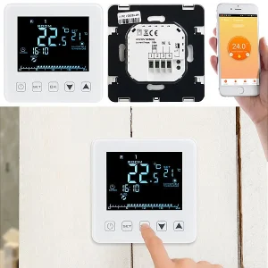 Revolt Elesion Thermostat:2er-Set WLAN-Thermostate Für Fußbodenheizungen, Für Siri, Alexa & GA 20