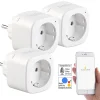 Luminea Home Control WiFi Steckdosen:3er-Set WLAN-Steckdosen, Amazon Alexa & Google Assistant Komp., 16 A 38