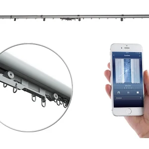 Carlo Milano Gardinenschiene:Teleskop-Gardinenstange Mit Elektr. Antrieb, WLAN & App, 172 – 306 Cm 17