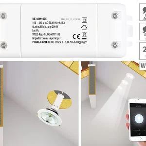 Luminea Home Control Siri Lichtschalter:3er-Set WLAN-Schalter Mit Dimmer, Für Siri, Alexa & Google Assistant 31