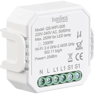 Luminea Home Control WLAN Schalter:4er-Set WLAN-Unterputz-Lichtschalter,App, Für Siri, Alexa&Google Ass. 7