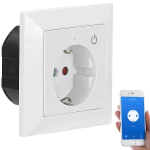 Luminea Home Control Steckdose Smart:WLAN-Unterputz-Steckdose Mit App, Für Siri, Alexa & GA, 10er Pack 39