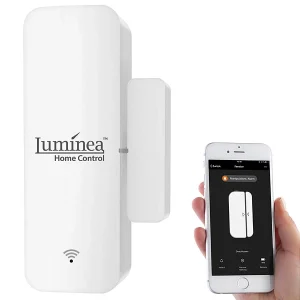 Luminea Home Control Fensterkontakte:10er-Set WLAN-Tür- & Fensteralarm, App, Für Alexa & Google Assistant 36