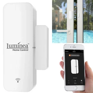 Luminea Home Control Fensterkontakte:10er-Set WLAN-Tür- & Fensteralarm, App, Für Alexa & Google Assistant 34