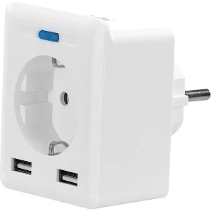 Luminea Home Control Steckdose Elesion:WLAN-Steckdose, 2 USB-Ports, App, Für Alexa, Google Assistant, Siri 13