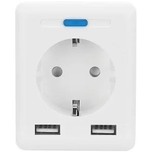 Luminea Home Control Smarte Steckdosen:3er-Set WLAN-Steckdosen, USB, App, Für Alexa, Google Assistant & Siri 25