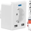 Luminea Home Control Steckdose Elesion:WLAN-Steckdose, 2 USB-Ports, App, Für Alexa, Google Assistant, Siri 10