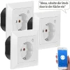 Luminea Home Control Funksteckdose Mit App:WLAN-Unterputz-Steckdose Mit App, Für Siri, Alexa & GA, 3er Pack 35