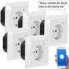 Luminea Home Control Smart Steckdosen:WLAN-Unterputz-Steckdose Mit App, Für Siri, Alexa & GA, 5er Pack 49