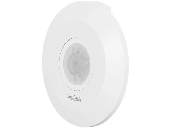 Luminea Home Control Bewegungsmelder Alexa:Extra-flacher WLAN-PIR-Bewegungsmelder Mit App, 360°, 230 Volt 9