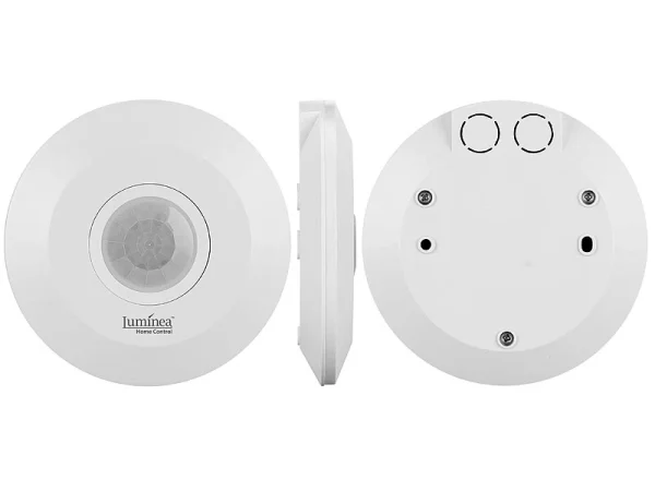 Luminea Home Control WiFi Bewegungsmelder:2er-Set Extra-flacher WLAN-PIR-Bewegungsmelder Mit App, 360°, 230 Volt 9