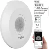 Luminea Home Control Bewegungsmelder Alexa:Extra-flacher WLAN-PIR-Bewegungsmelder Mit App, 360°, 230 Volt 31