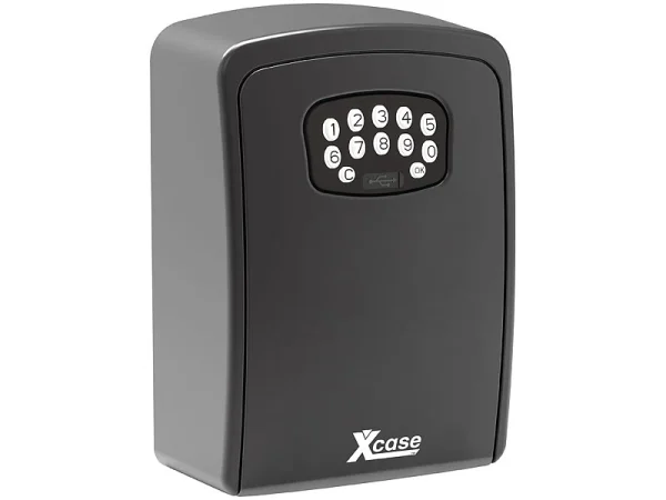 Xcase Schlüsselsafe:Mini-Schlüssel-Safe SAF-100.app Mit Bluetooth Und App, IP54 3