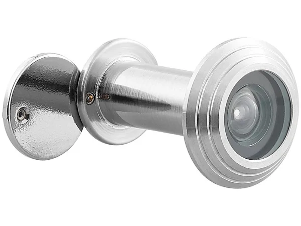 PEARL Türgucker:Türspion Mit Sichtschutz, 160°, 36-60 Mm, Ø 14 Mm, Edelstahl Satiniert 1