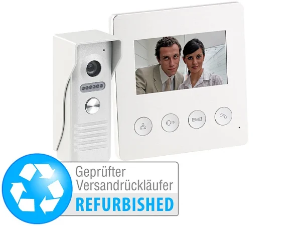 Somikon Video Türklingel:Video-Türsprechanlage Mit Farbdisplay, LED-Licht (Versandrückläufer) 3