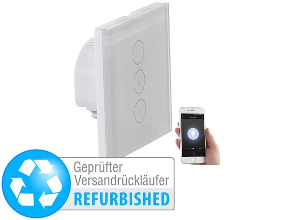 Luminea Home Control Lichtschalter Dimmer LED:Touch-Lichtschalter & Dimmer, Versandrückläufer 1