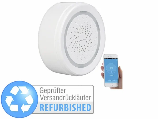 VisorTech Netzwerk Sirene:WLAN-Alarm-Sirene Mit App, Für Alexa, Versandrückläufer 3