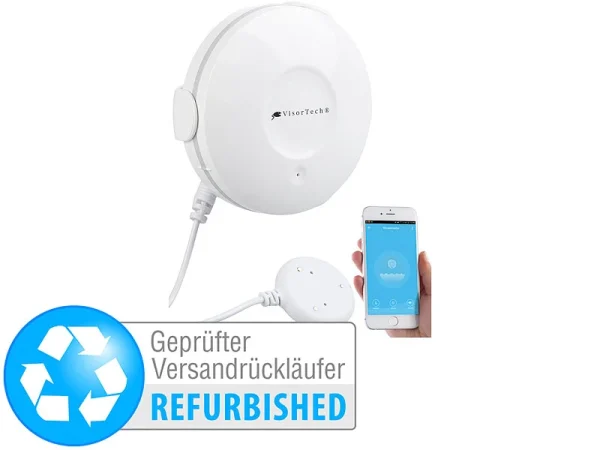 VisorTech WLAN-Wassermelder Mit Externem Sensor Versandrückläufer 3