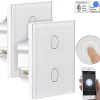 Luminea Home Control Touch Lichtschalter:2er-Set Touch-Doppel-Lichttaster, Komp. Zu Alexa & Google Assistant 32