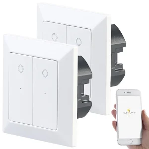 Luminea Home Control Taster:2er-Set Doppel-Lichttaster Mit WLAN, App Und Sprachsteuerung 14