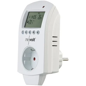 Revolt Stecker-Thermostat:2er-Set Digitale Steckdosen-Thermostate Für Klimageräte, 3.680 Watt 18