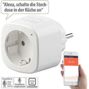 Luminea Home Control 3er-Set WLAN-Steckdosen Mit Energiekostenmesser, App & Sprachsteuerung 24