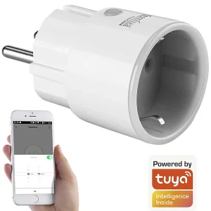 Luminea Home Control WLAN Stecker:2er-Set Mini WLAN-Steckdose, App, F. Amazon Alexa, Google Assist., 16A 18