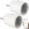 Luminea Home Control WLAN Stecker:2er-Set Mini WLAN-Steckdose, App, F. Amazon Alexa, Google Assist., 16A 5