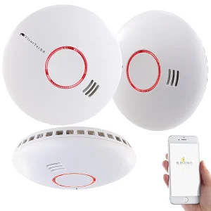 VisorTech Rauchmelder WLAN:3er-Set WLAN-Rauch- & Hitzemelder Mit Weltweiter App-Benachrichtigung 7