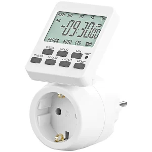 Revolt Steckdose Mit Timer:2er-Set Digitale Zeitschaltuhren Mit 180° Rotierbarem LCD-Display 20