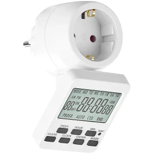 Revolt Steckdose Mit Timer:2er-Set Digitale Zeitschaltuhren Mit 180° Rotierbarem LCD-Display 32