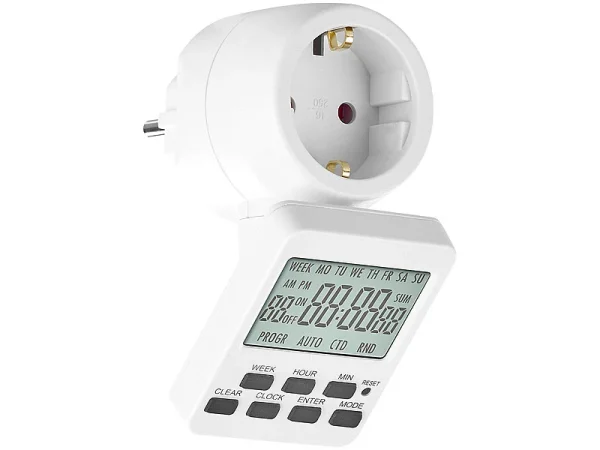 Revolt Steckdose Mit Timer:2er-Set Digitale Zeitschaltuhren Mit 180° Rotierbarem LCD-Display 11