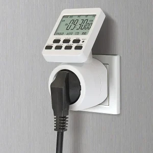 Revolt Steckdose Mit Timer:2er-Set Digitale Zeitschaltuhren Mit 180° Rotierbarem LCD-Display 24