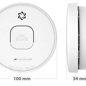 VisorTech Rauchmelder 10 Jahre:4er-Set Fotoelektrische Rauchwarnmelder Mit 10-J.-Batterie, 85 DB, VdS 14