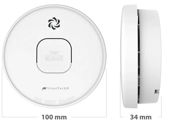 VisorTech Rauchmelder 10 Jahre:4er-Set Fotoelektrische Rauchwarnmelder Mit 10-J.-Batterie, 85 DB, VdS 5